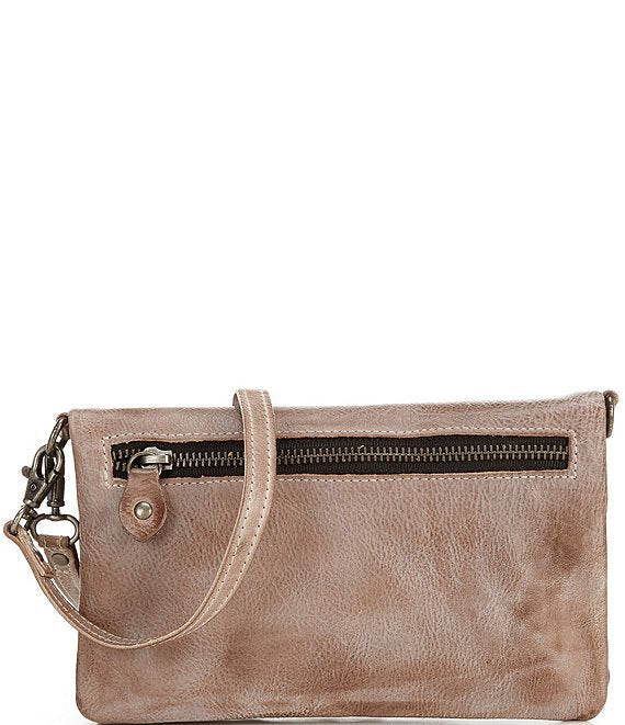 Cadence Crossbody Clutch - Light Grey Rustic