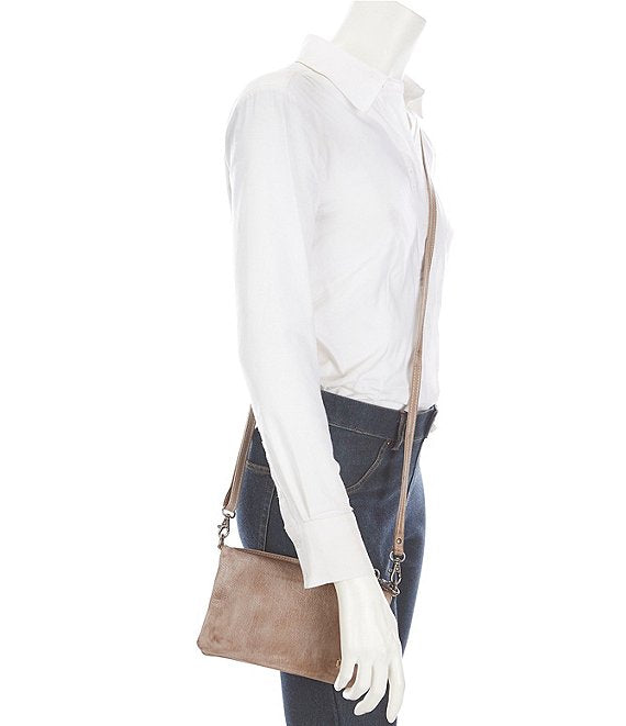 Cadence Crossbody Clutch - Light Grey Rustic