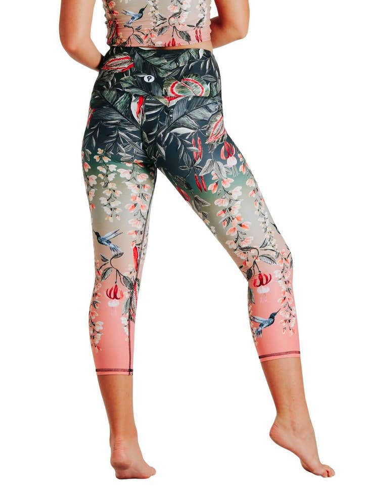 Feeling Ferntastic Printed Yoga Crops - La De Da