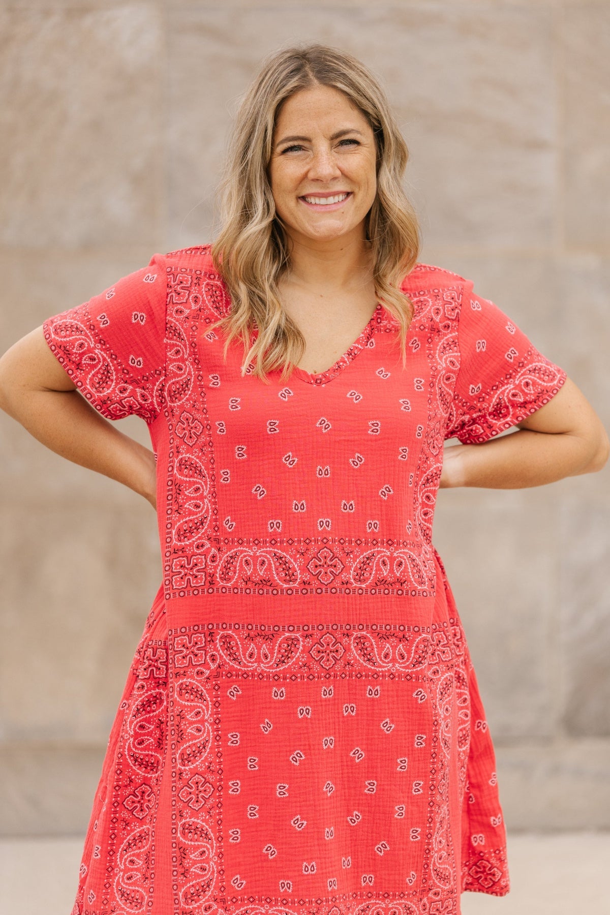 Bandana Dress - Red