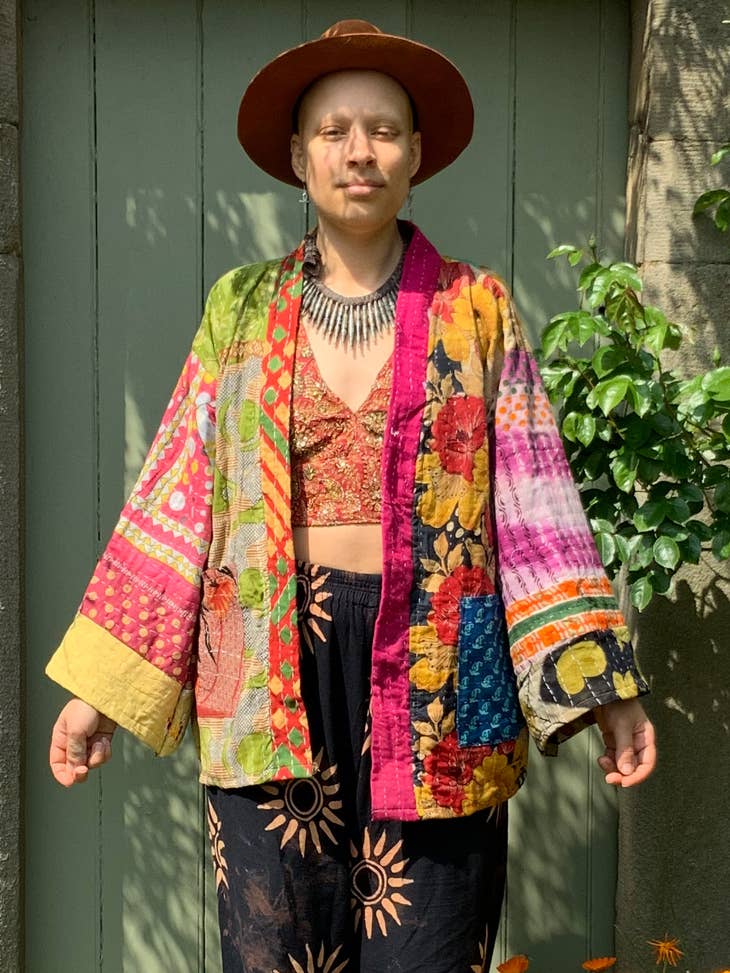 Patchwork Kantha Kimono Jacket #3 - La De Da