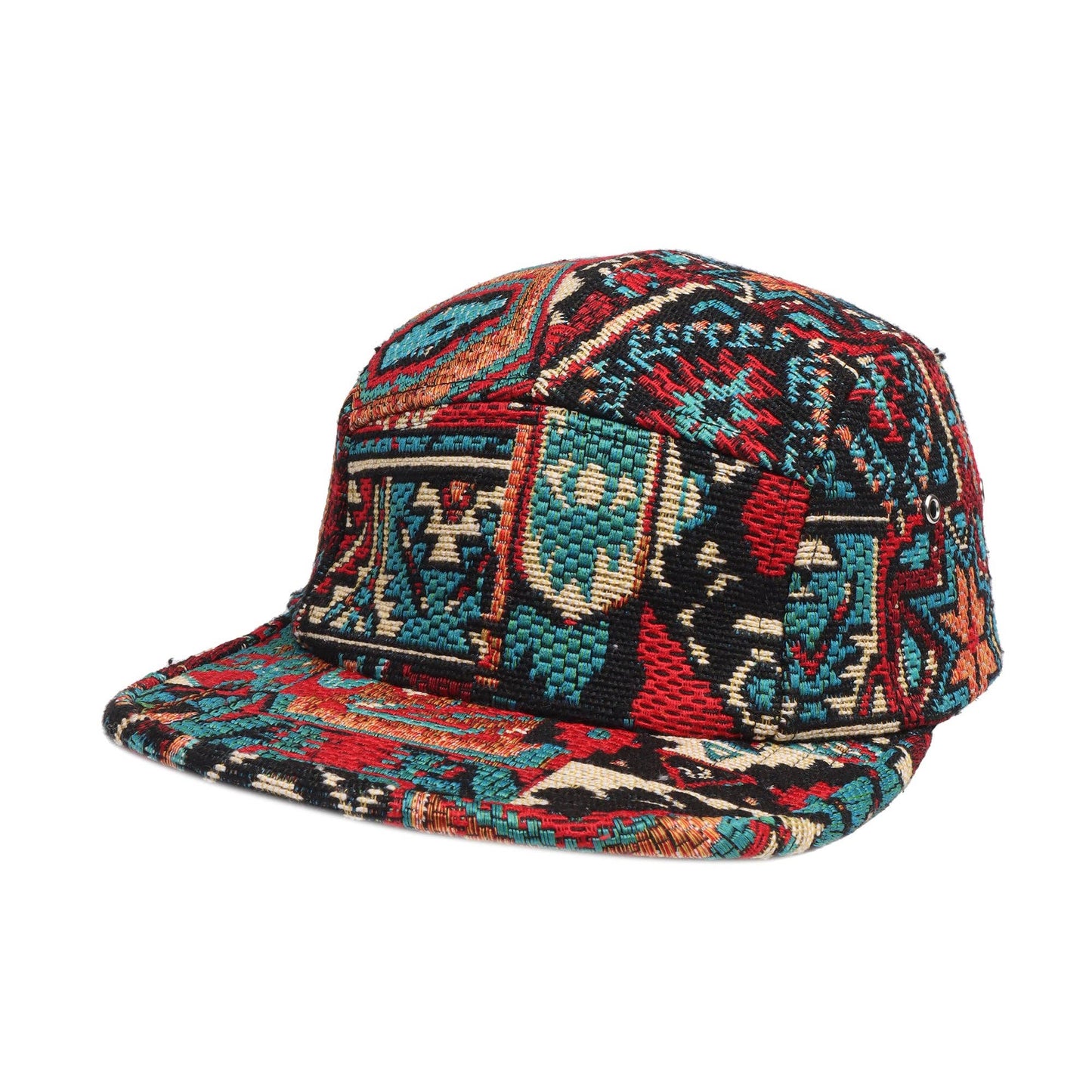 Chenille Thick Fabric 5-Panel Hat - Red