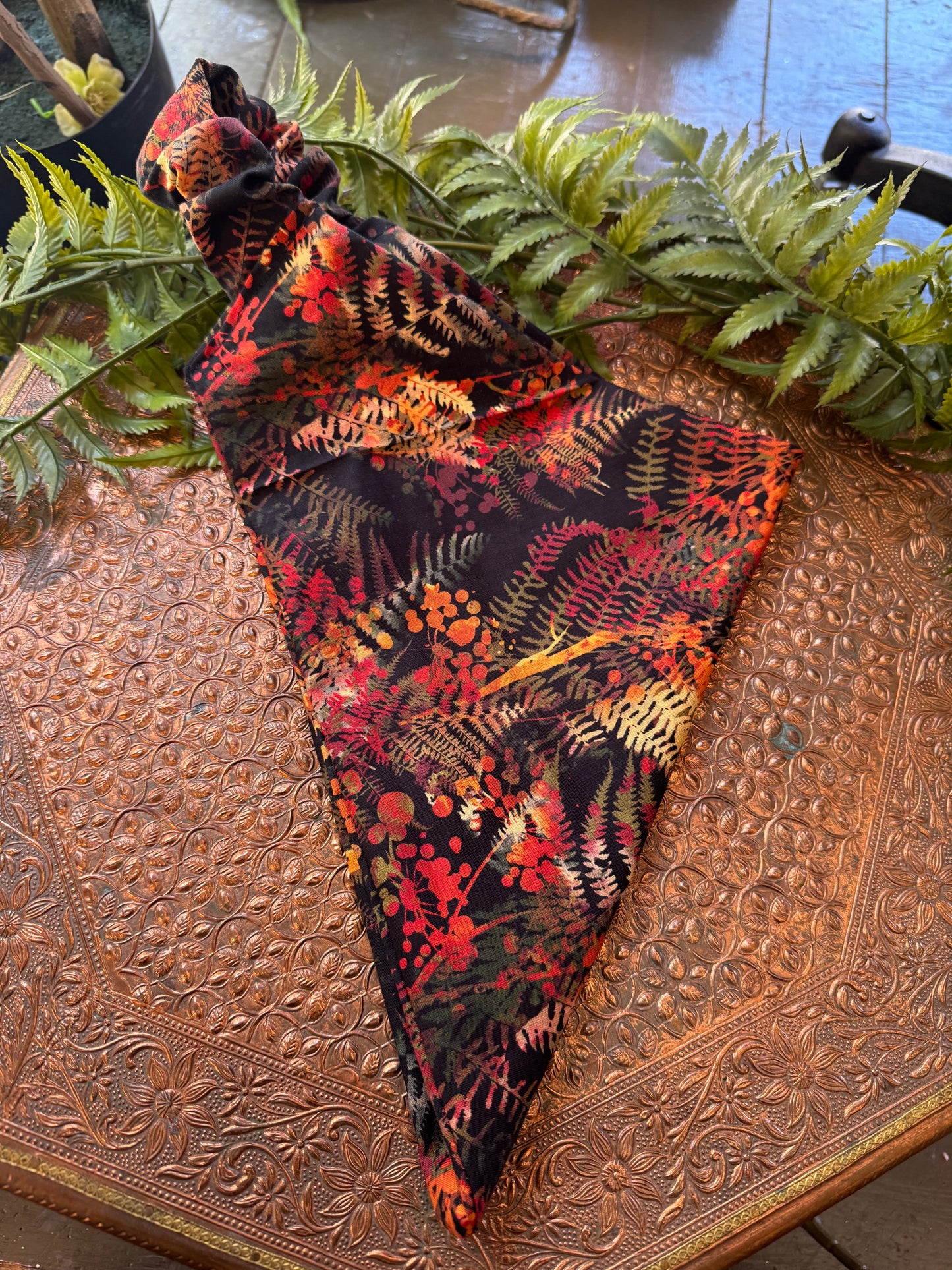 Red / Orange / Yellow Ferns Bandana #SS1*