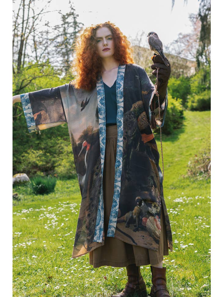 Wild Beauty Peacock Bamboo Kimono - La De Da