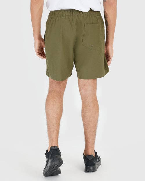 Active Quick Dry Shorts W/ Liner - Military Green