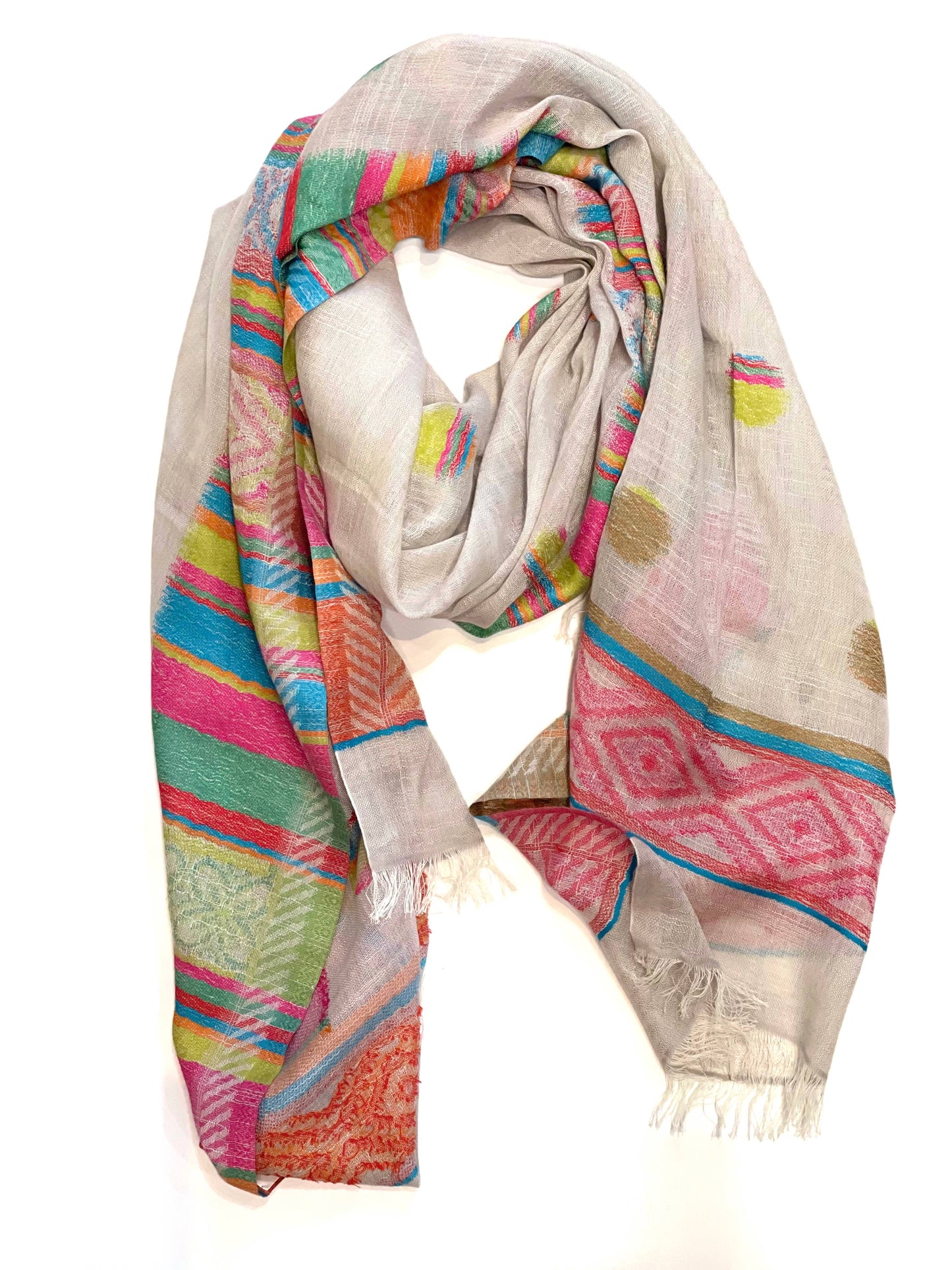 Salena Cotton Scarf/Wrap - Multi