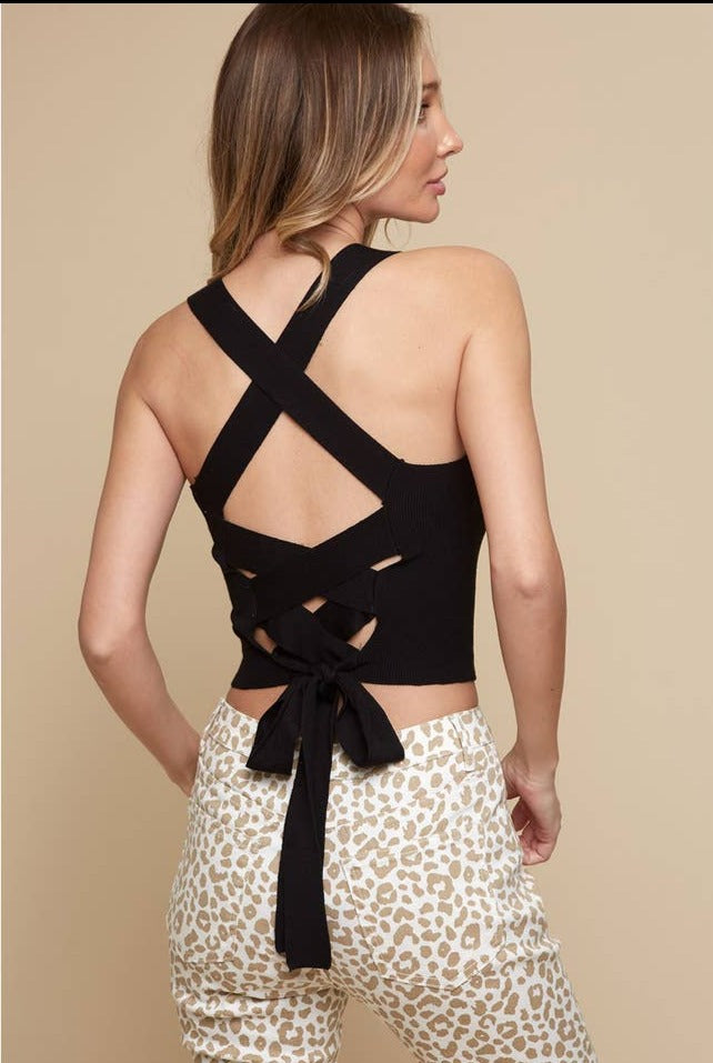 Criss Cross Cropped Tank - La De Da