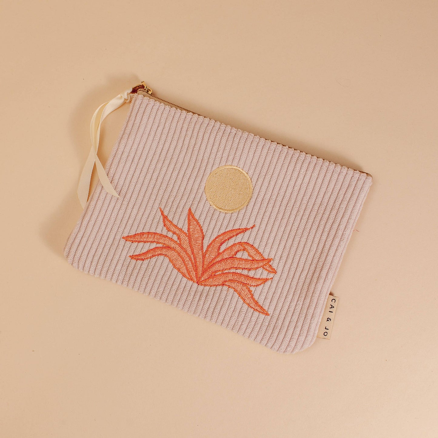 Corduroy Pouch - Pale Pink
