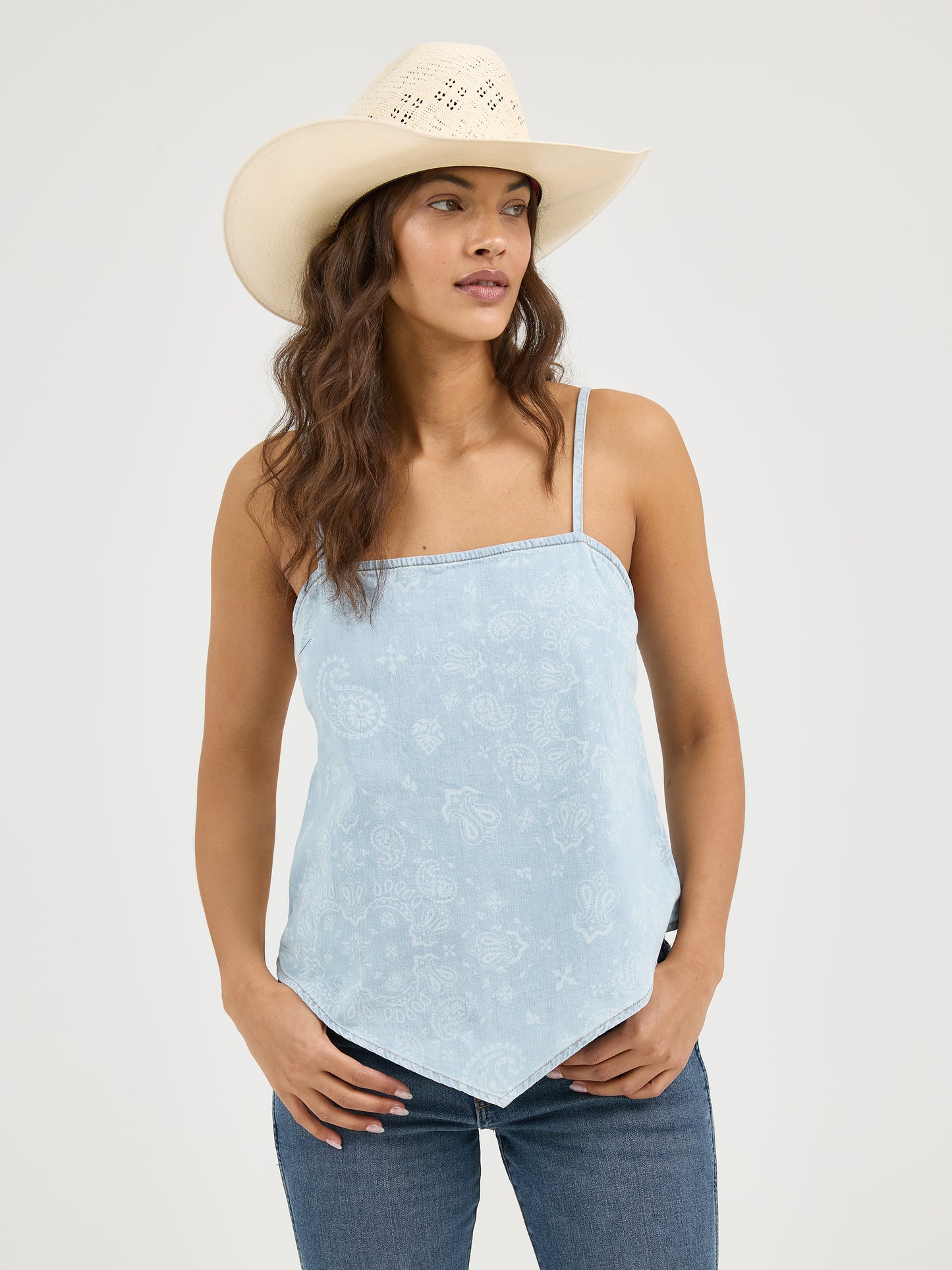 Bandanna Denim Tank