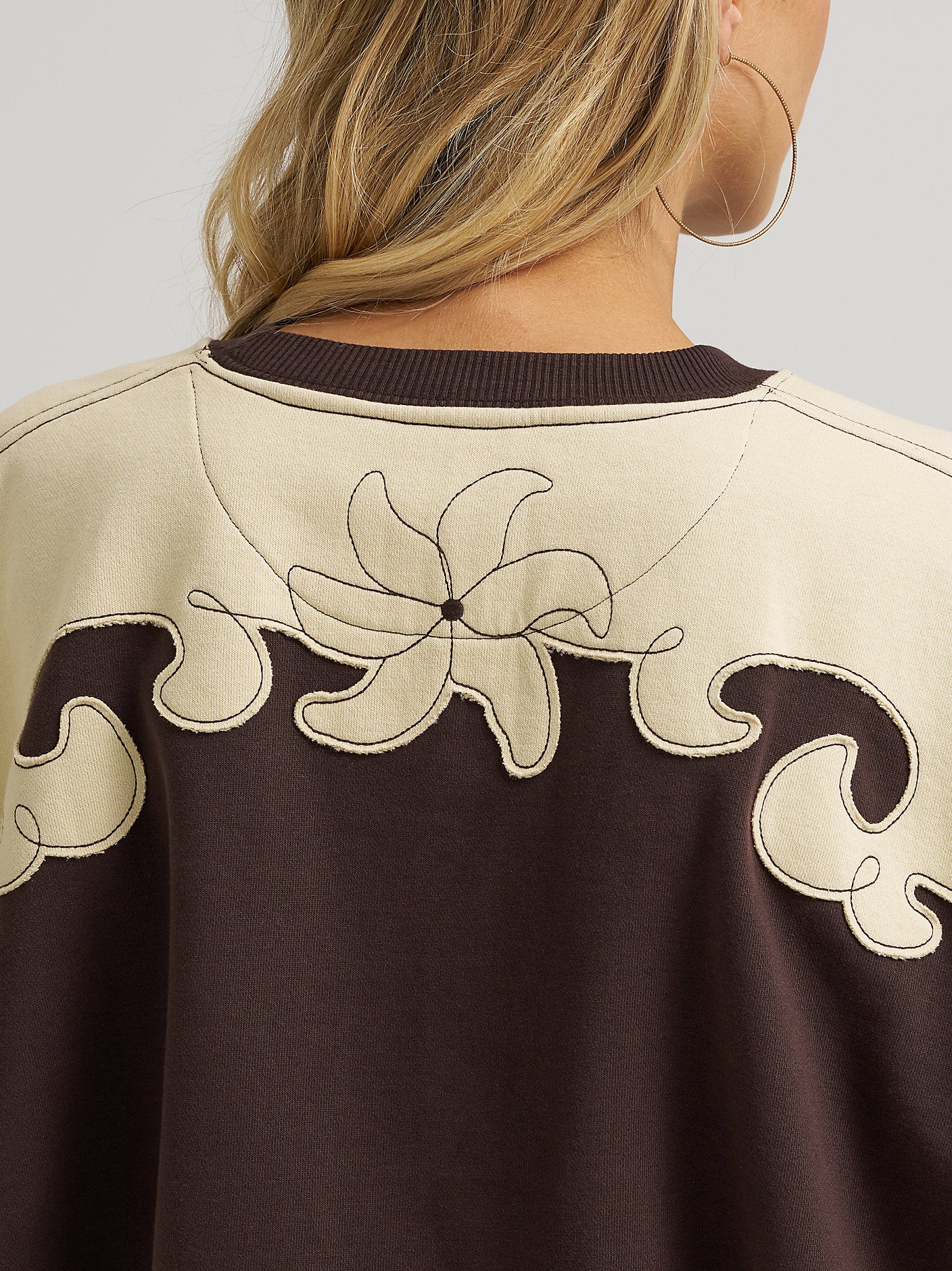 French Terry Crew Pullover - Brown