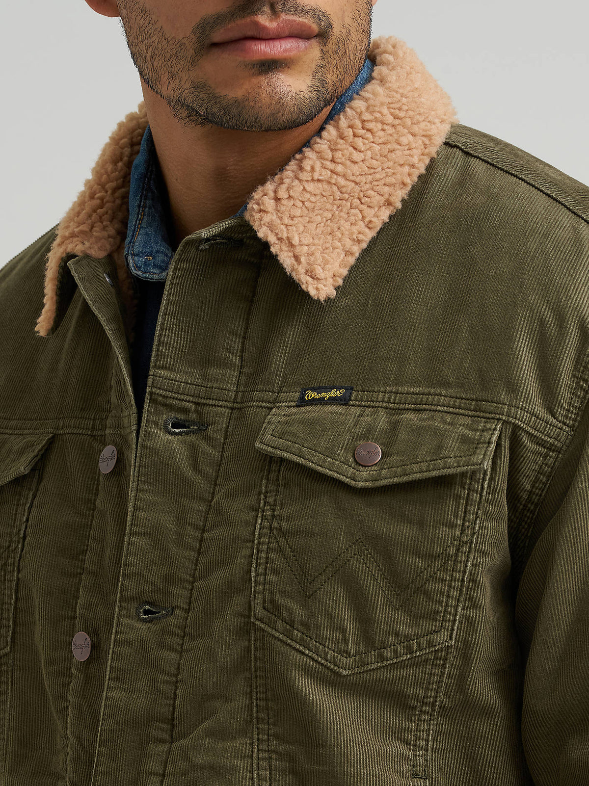 Cowboy Cut Sherpa Lined Corduroy Jacket