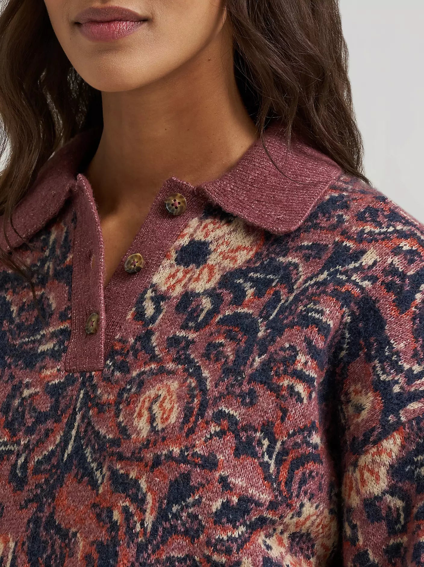 Ranch Polo Floral Sweater