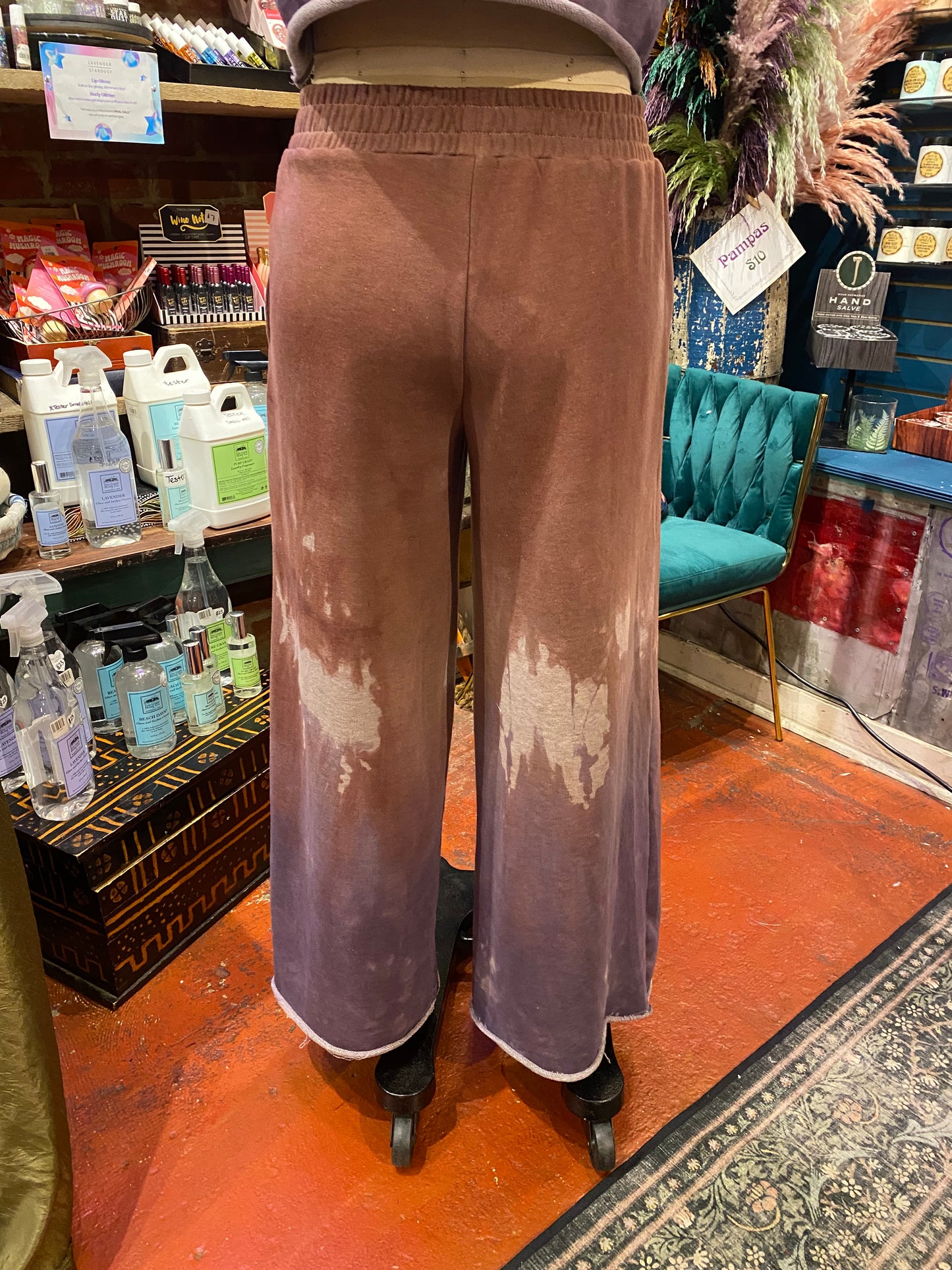 Custom Dyed Wide Leg Sweats - Fall
