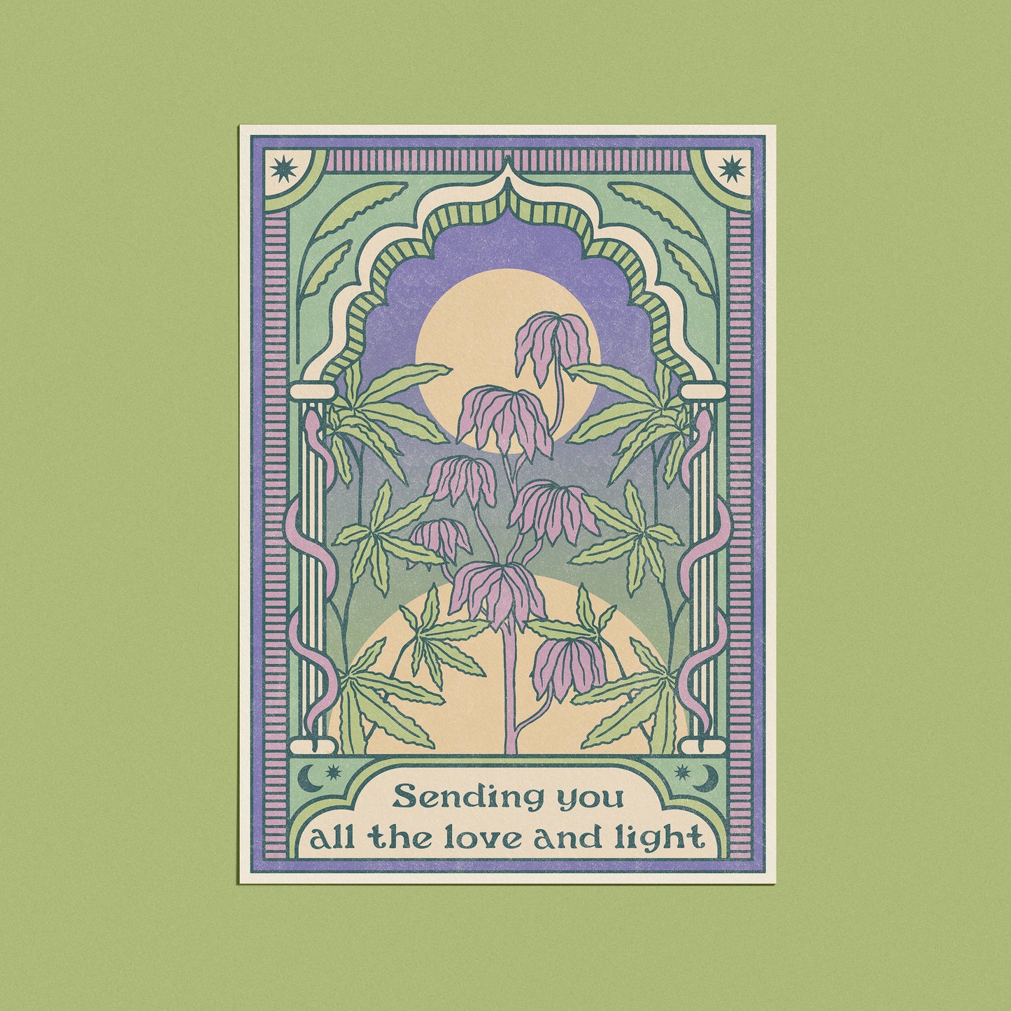 Sending you all the love and light Card - With cello wrap