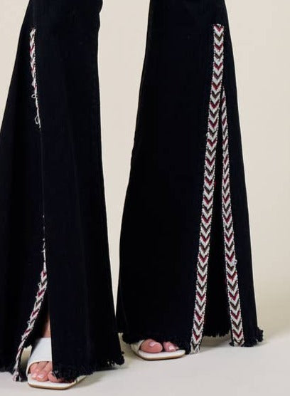 Aztec Trim Split Flare - La De Da