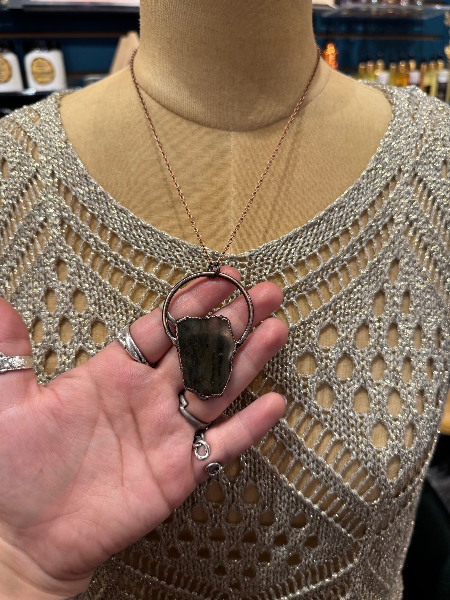 Gemstone Slab Necklace - Labradorite
