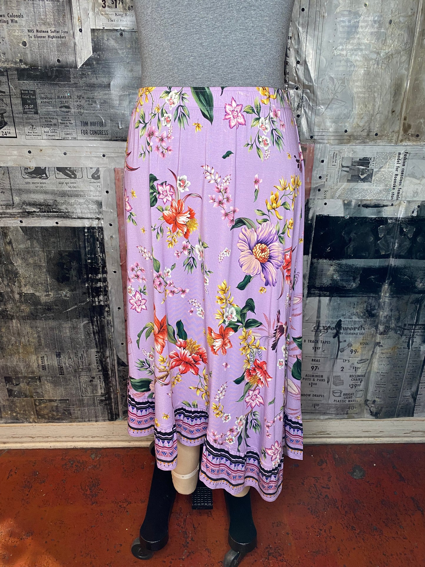 The Janie Favorite Asymmetrical Skirt - Willah Lavender