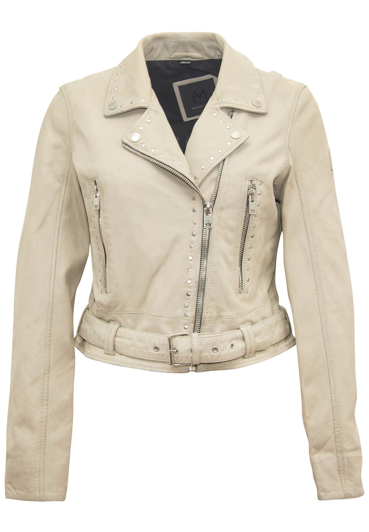 Maryn RF Leather Jacket- Offwhite