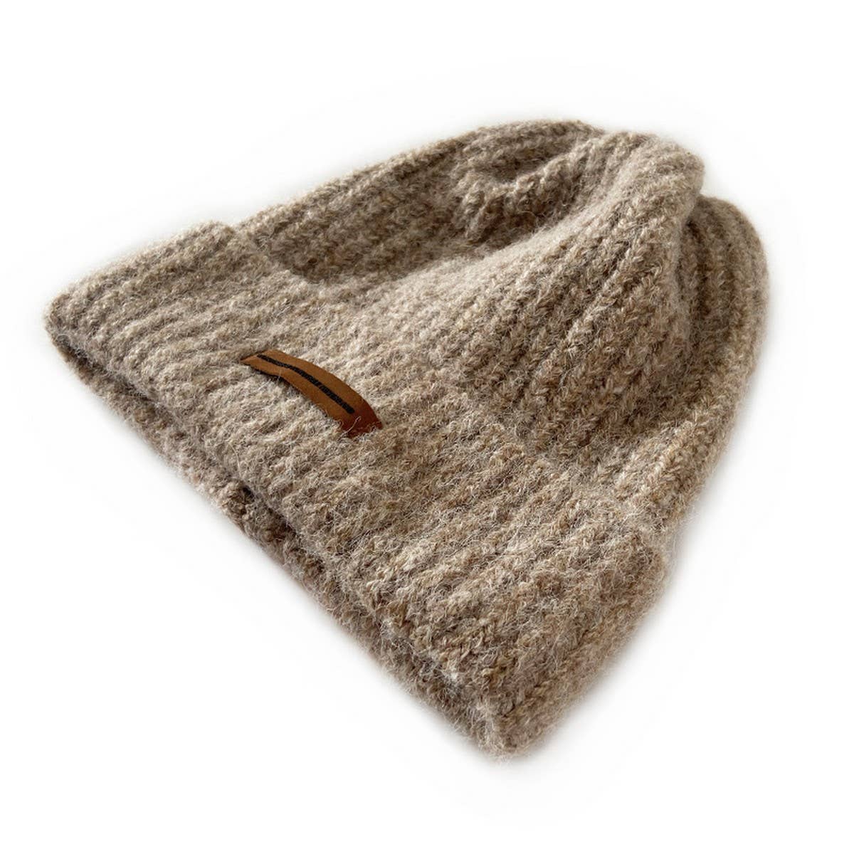 Adult Knitted Hat - Unisex (Khaki)