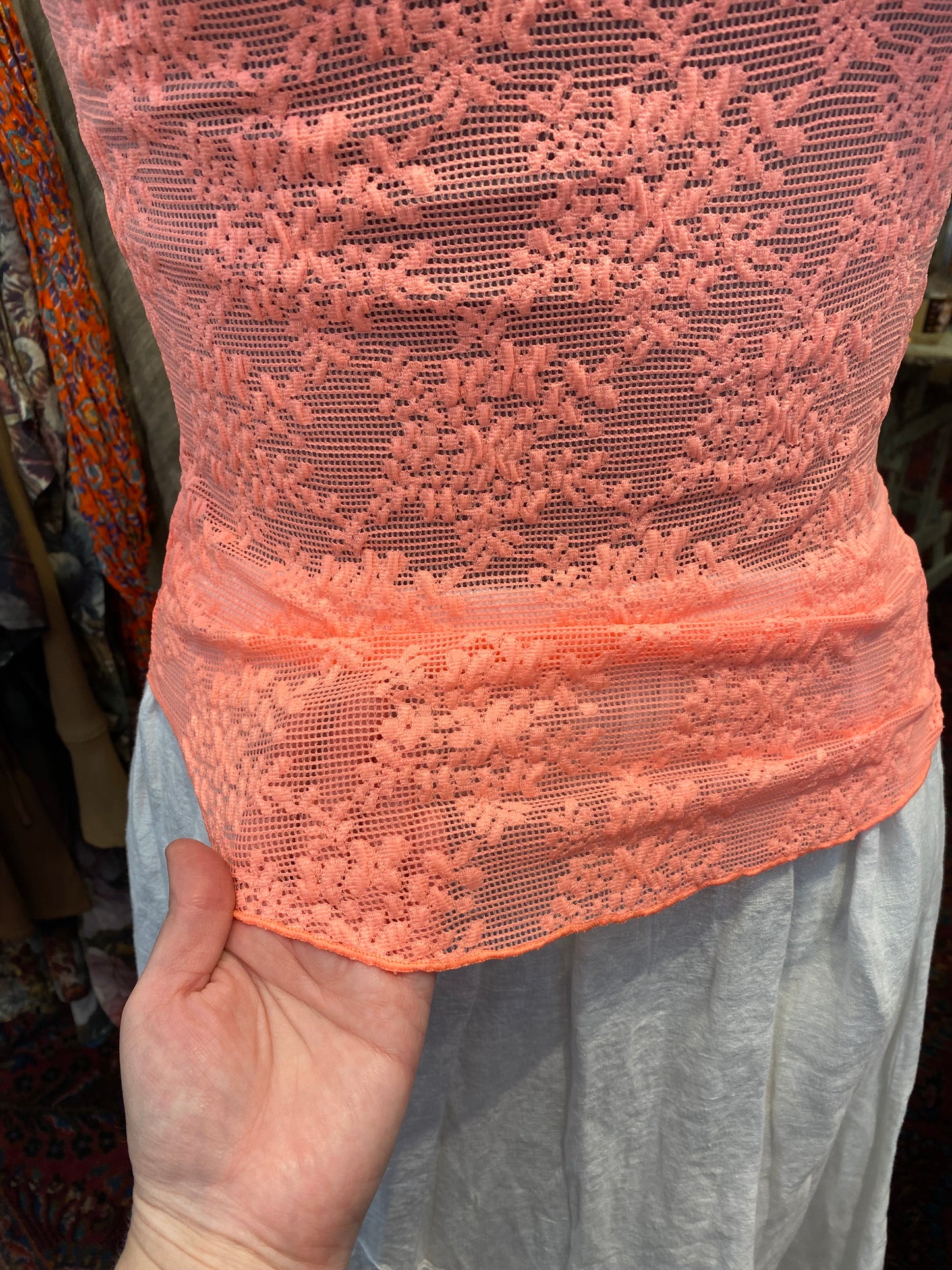 Ready To Go Lace Tee - Flamingo Pink