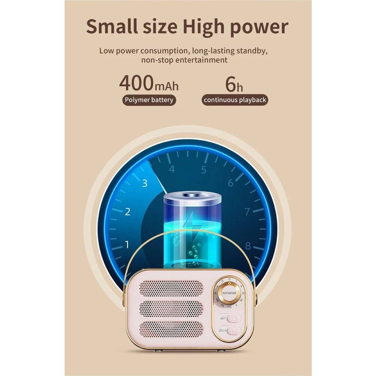 Retro bluetooth speaker version 2 - Navy