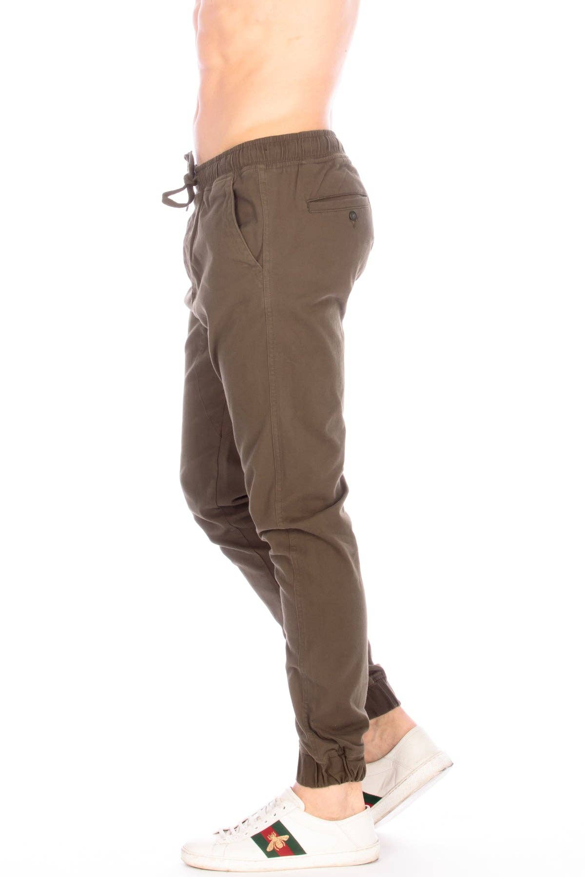 JOGGER TWILL PANTS - OLIVE
