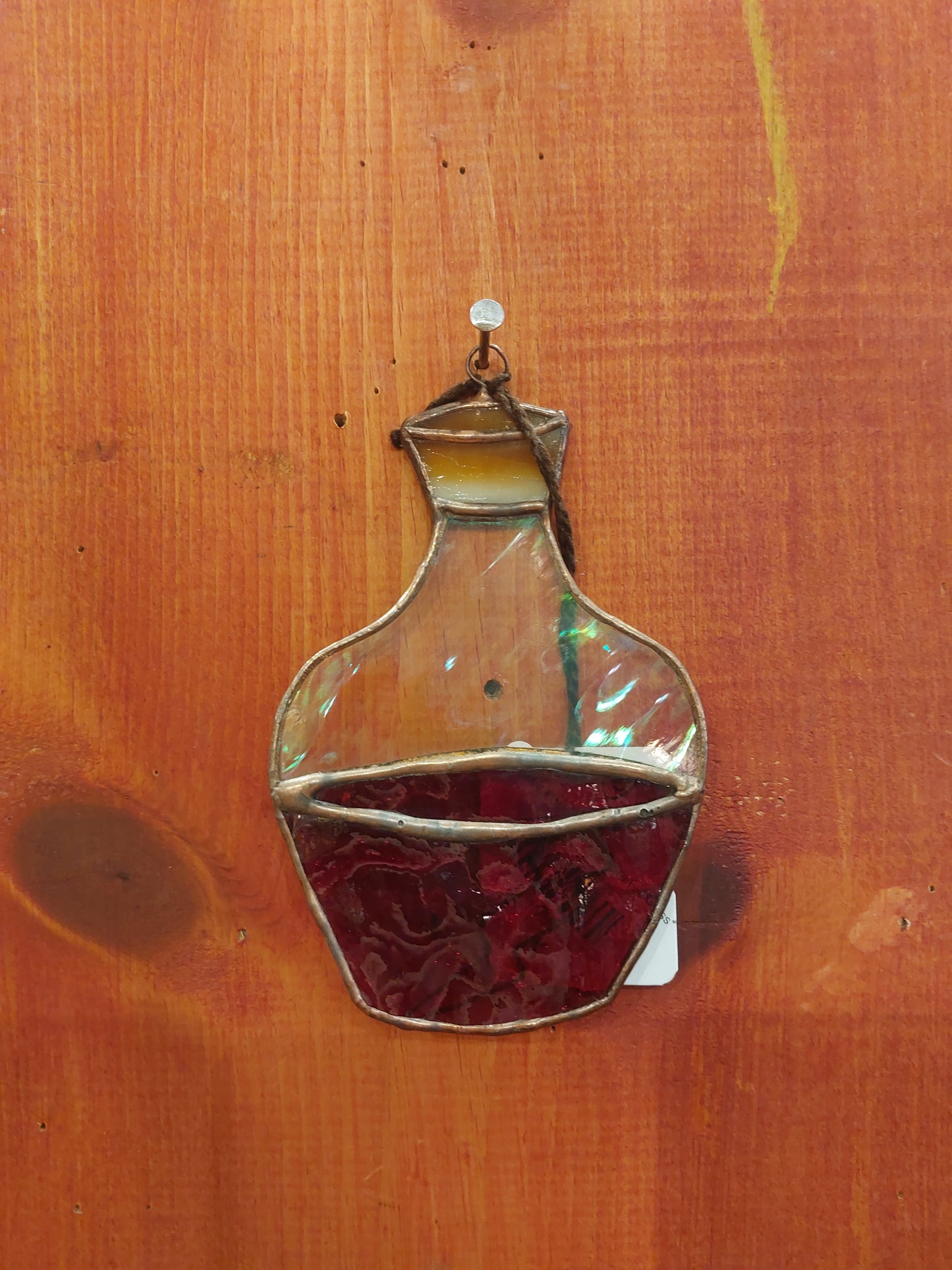 Red Potion Bottle #5 Stained Glass*