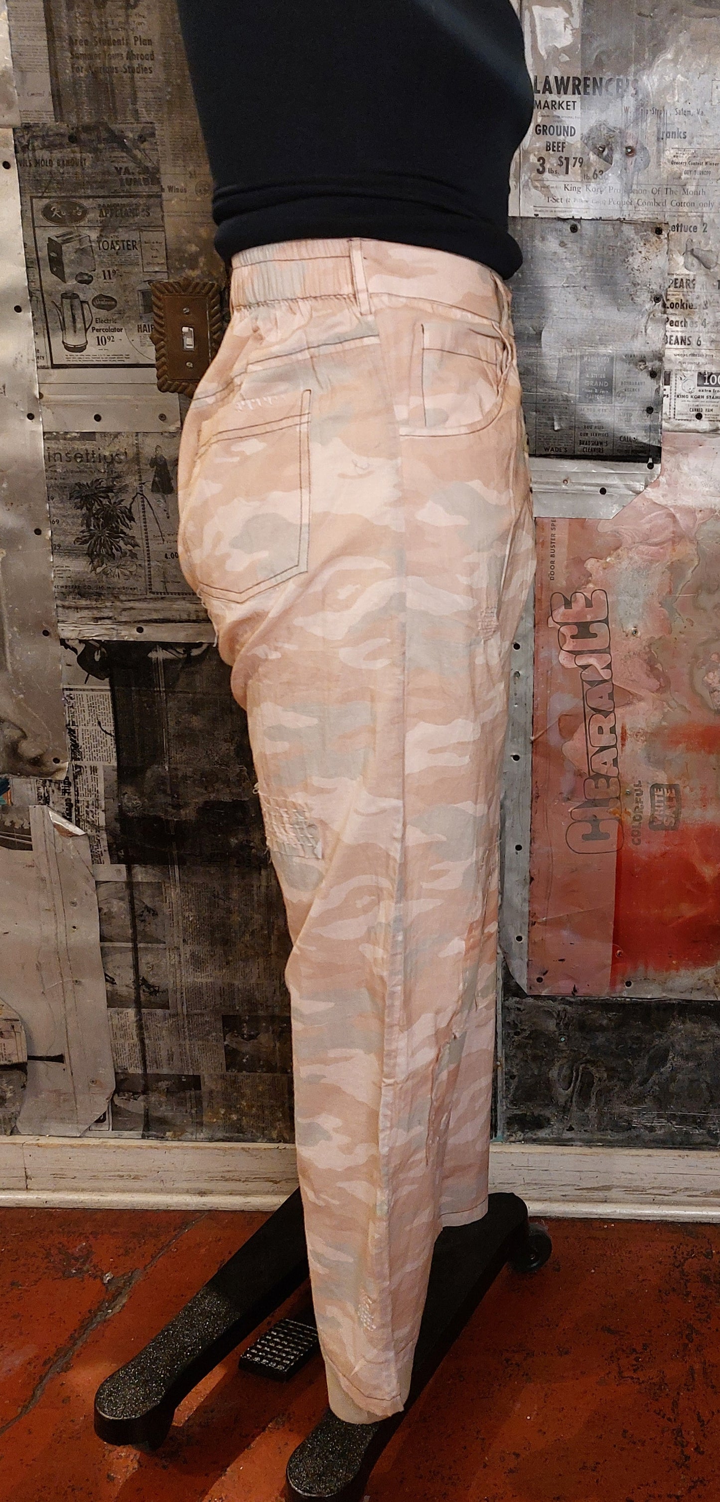Camouflage Ankle Length Pants w/ Patches