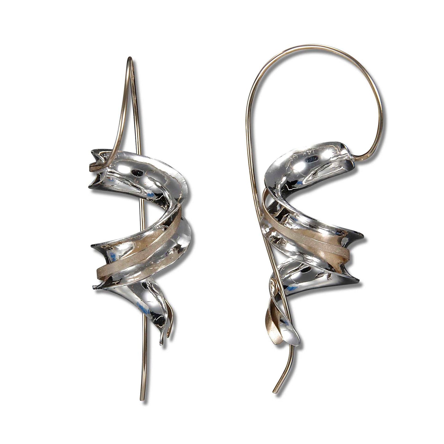 Corkscrew Earrings - Silver