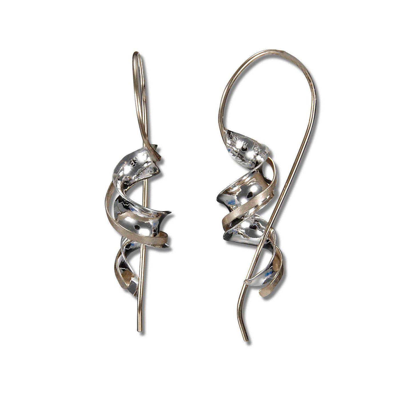 Corkscrew Earrings - Silver
