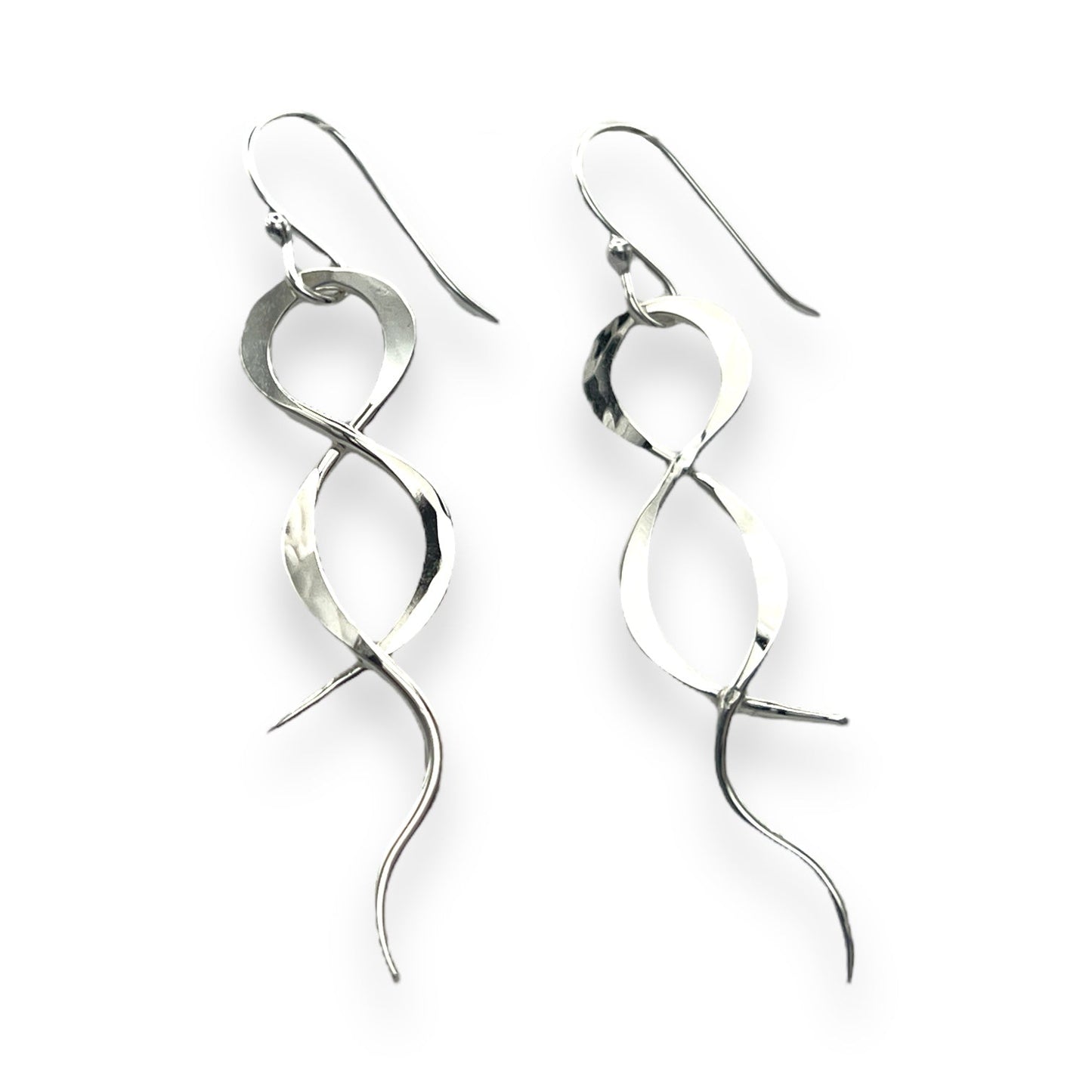 Flux Dangle Earrings - Silver