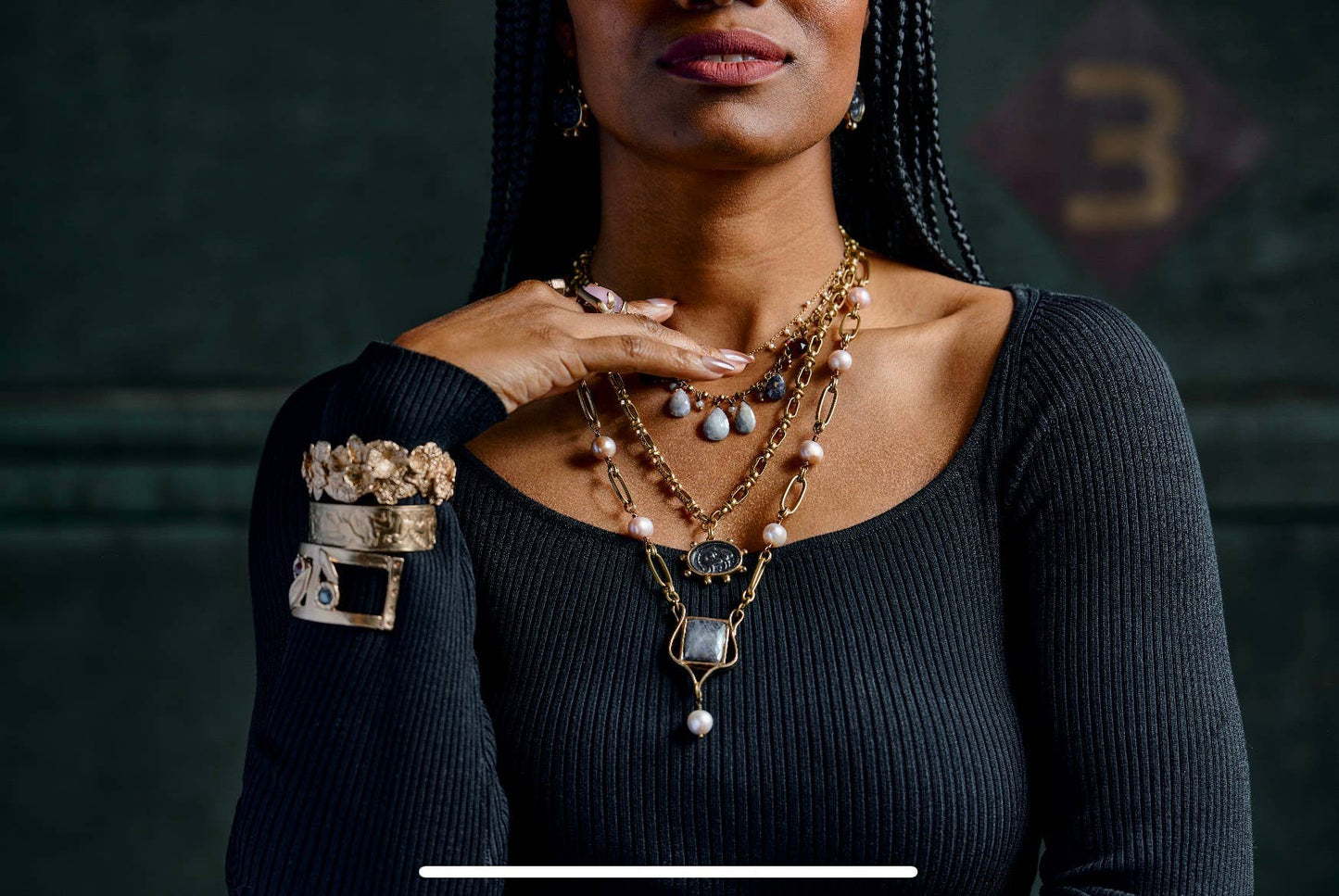 Double Strand Gemstone Necklace