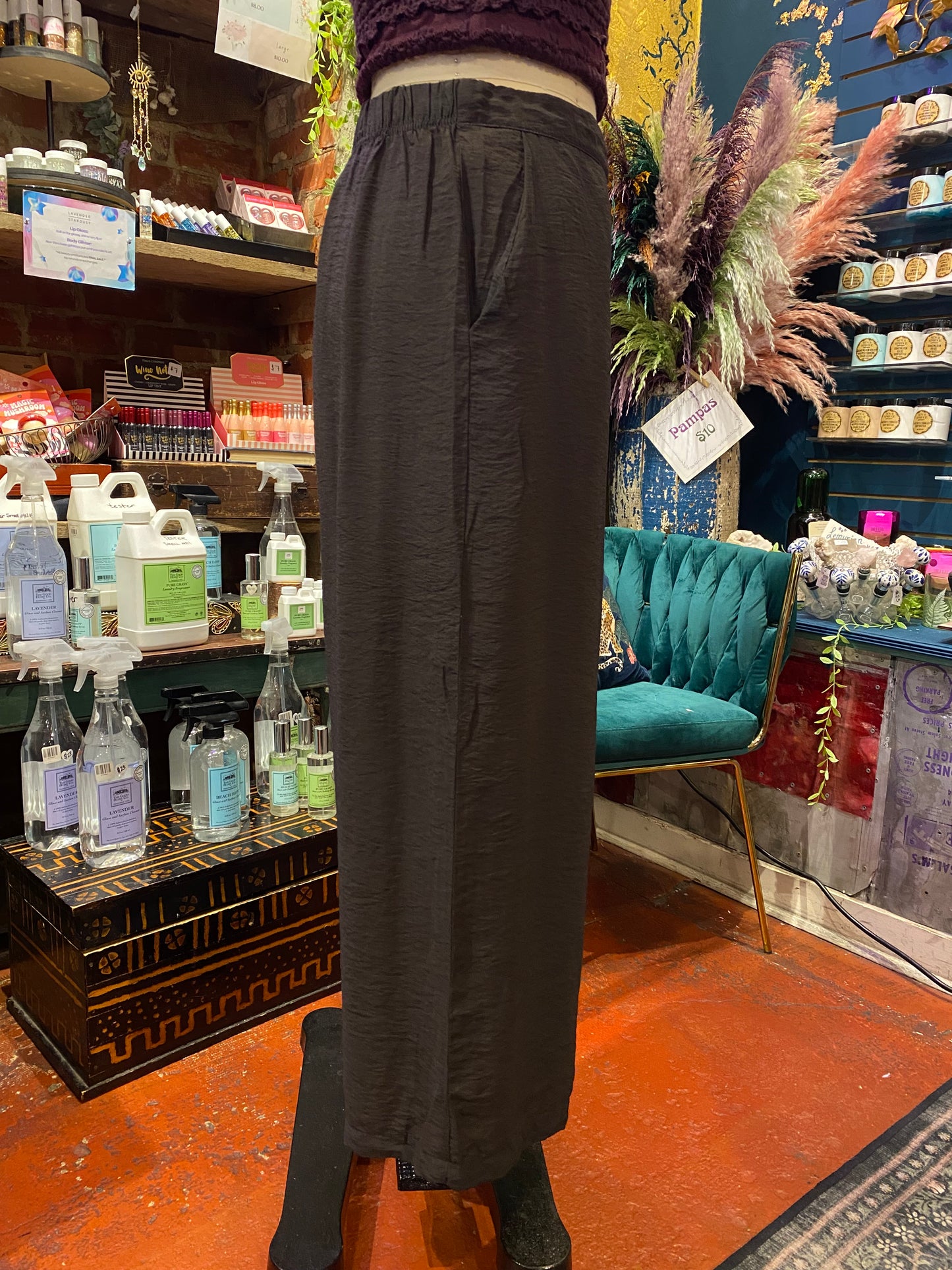 Crop Wide Leg Parachute Pant - Lights Out