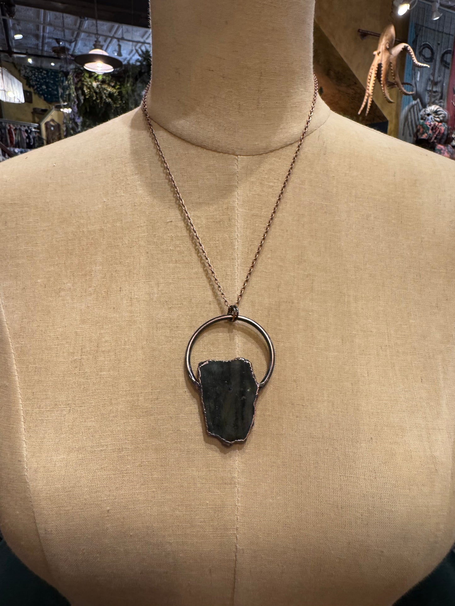 Gemstone Slab Necklace - Labradorite