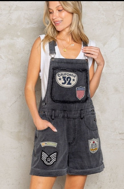 Patchwork Denim Overalls - La De Da