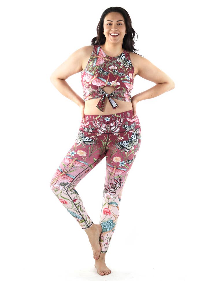 Pretty in Pink Printed Yoga Leggings - La De Da