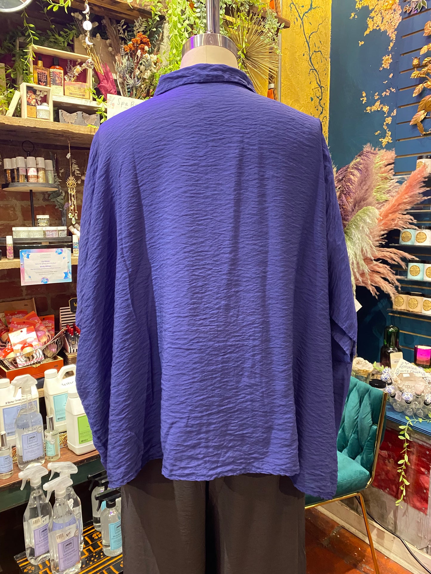 Oversized Button-Down Shirt - Admiralty