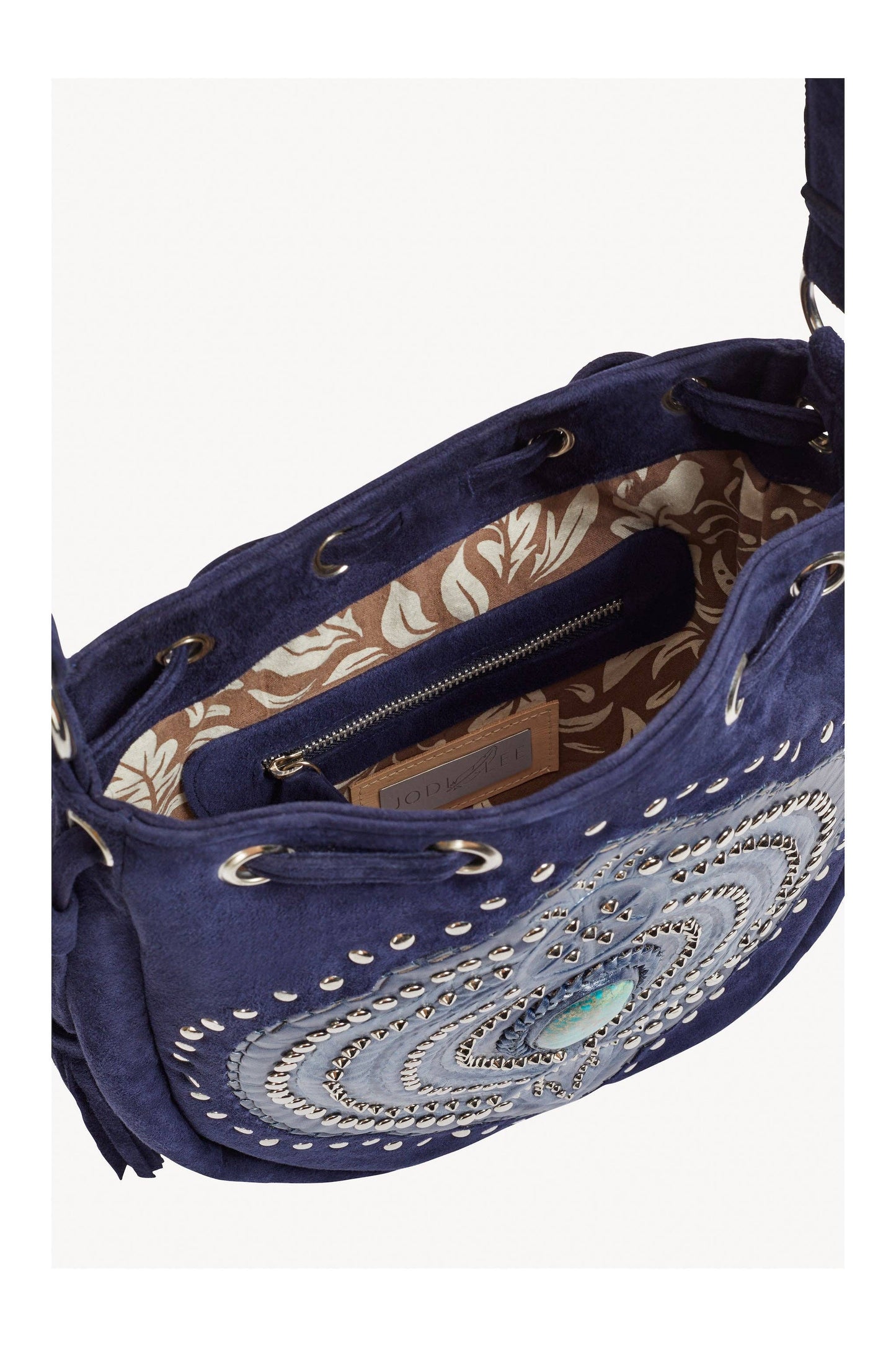 Marrakesh Pouch Bag - Metallic Navy/Silver