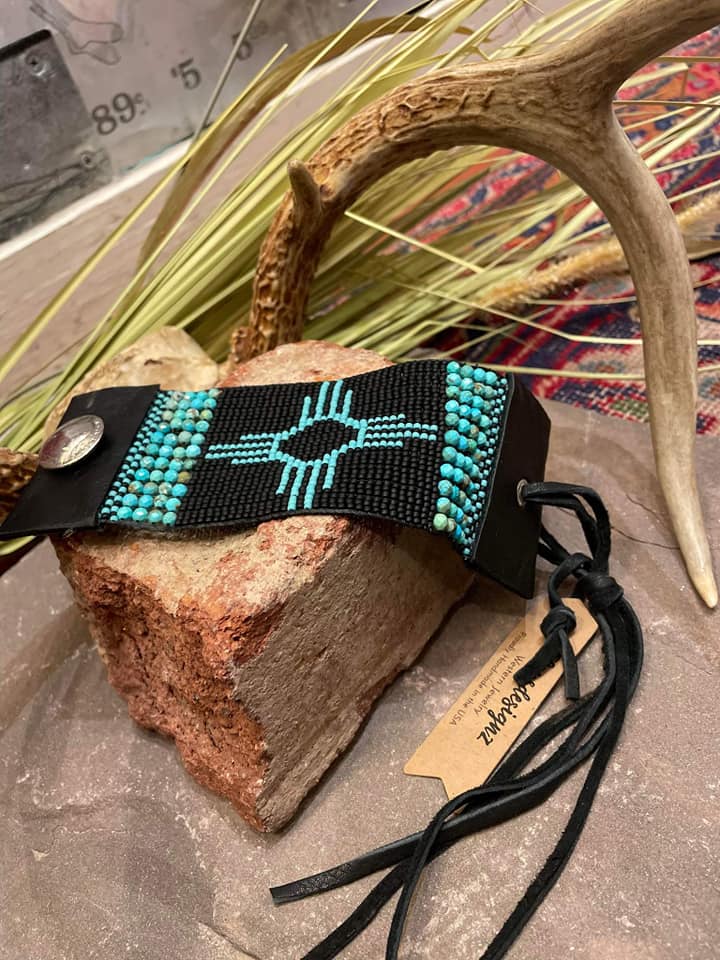 ZIA Southwestern Turquoise Cuff Bracelet - La De Da