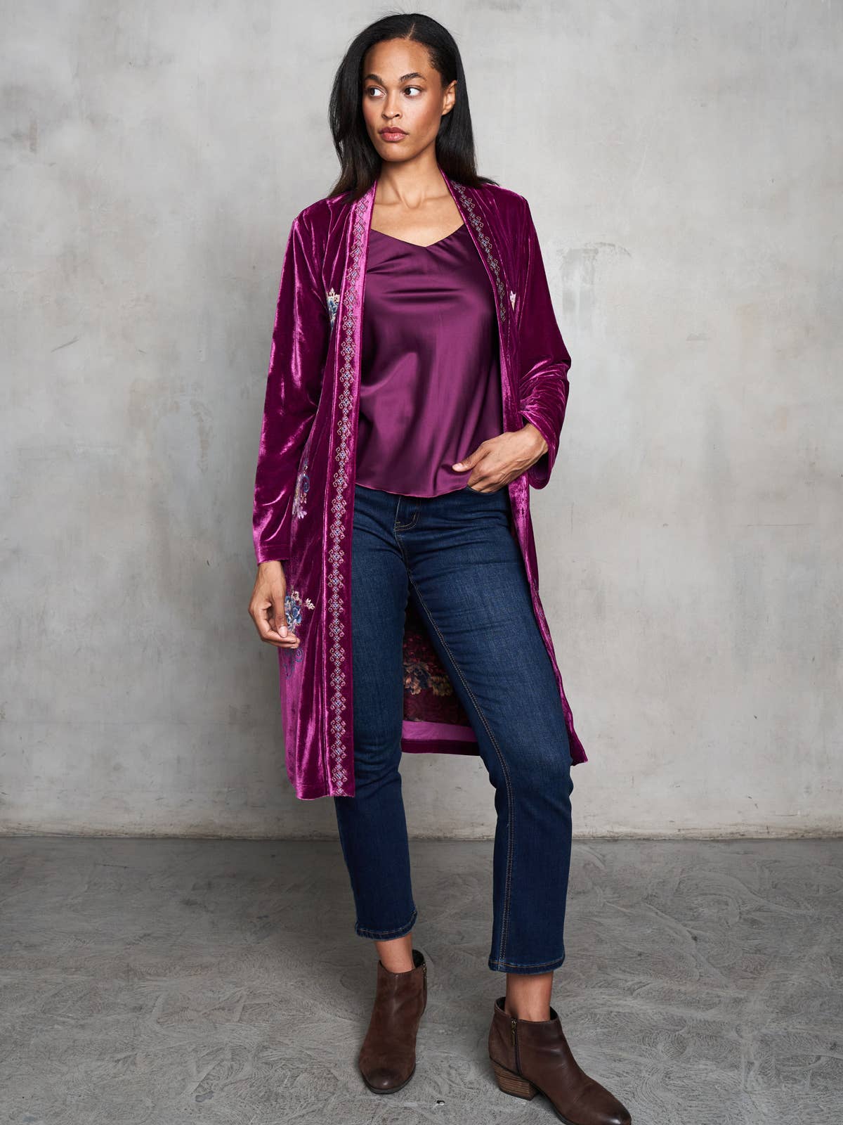 Velvet Duster - Plum