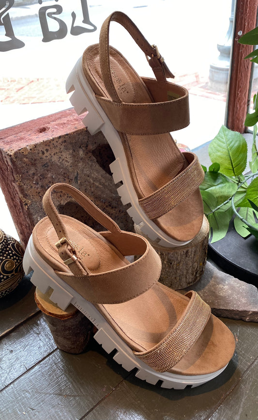 Colleen Sandal - Toffee Suede