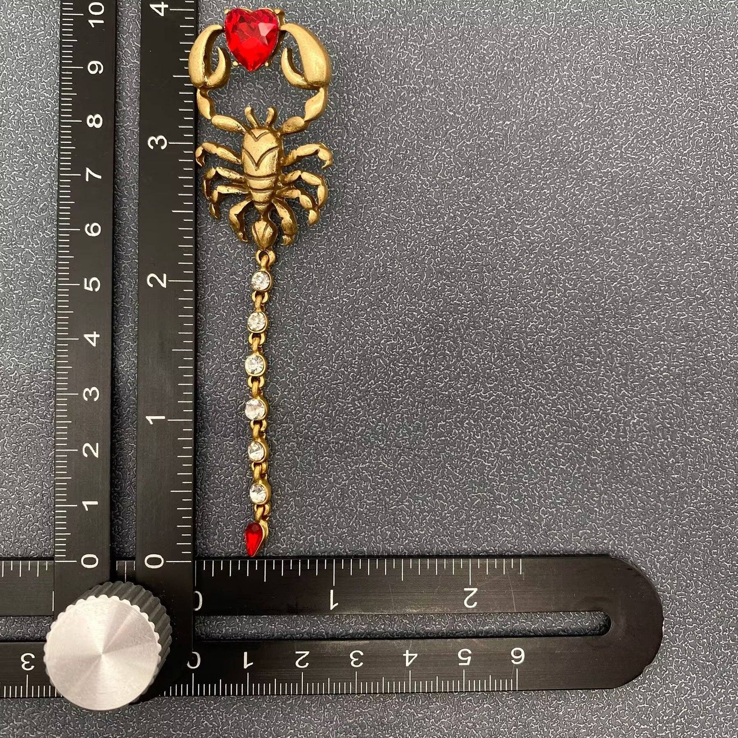 Vintage Rhinestone Scorpion Earrings