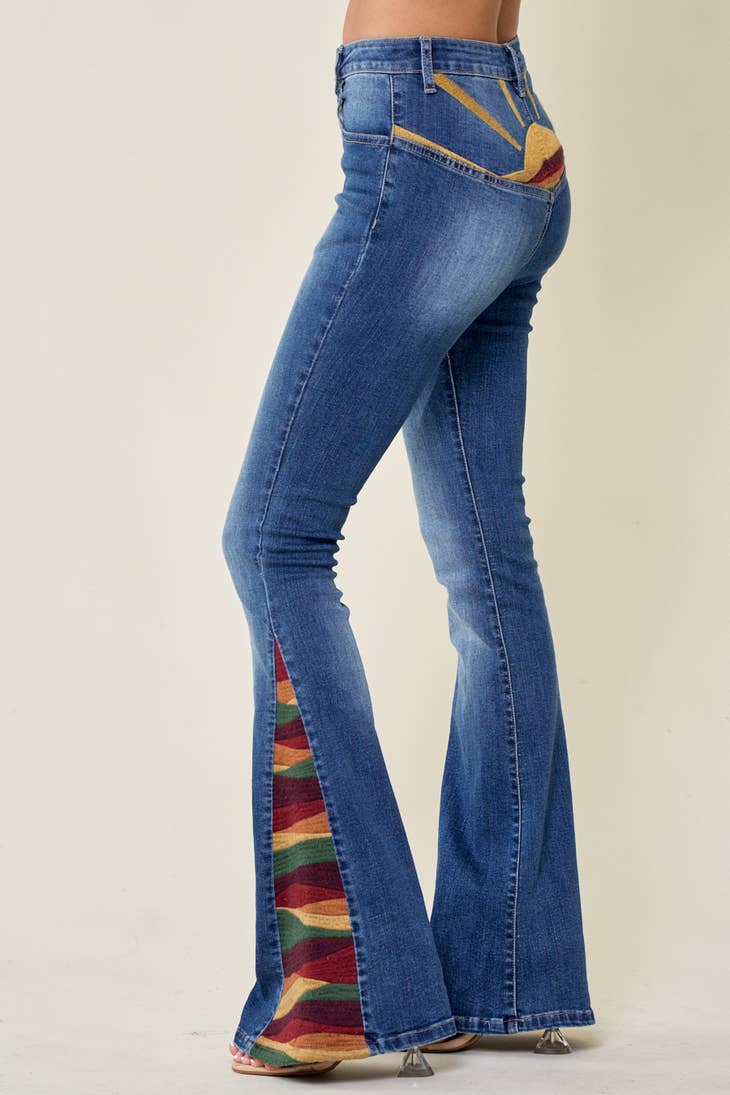Sunrise Embroidered Flares - La De Da