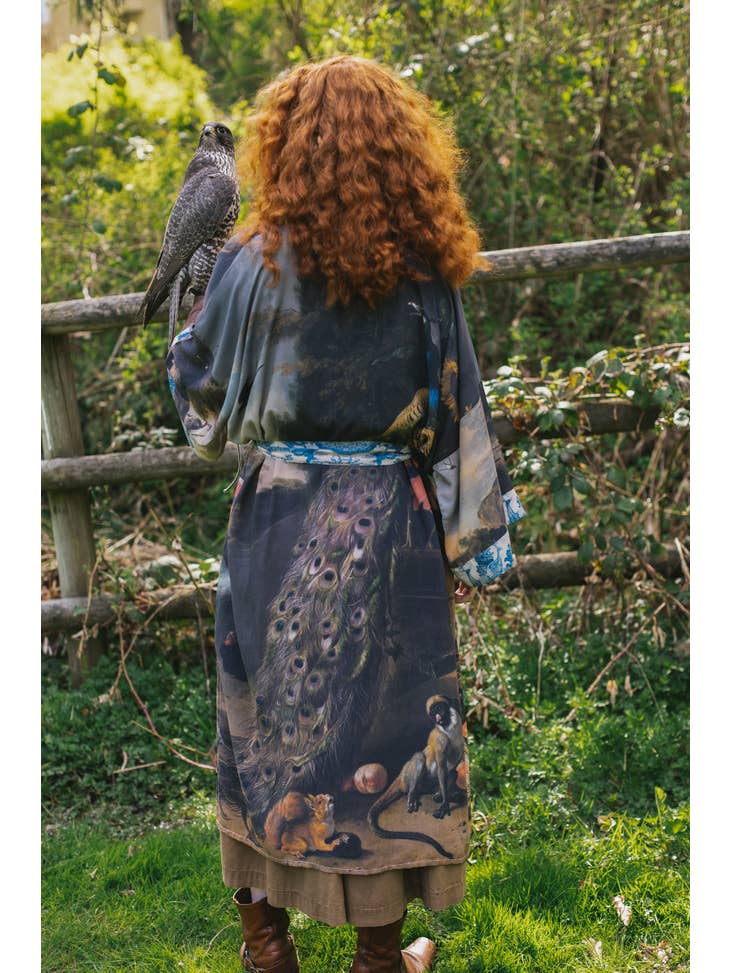 Wild Beauty Peacock Bamboo Kimono - La De Da