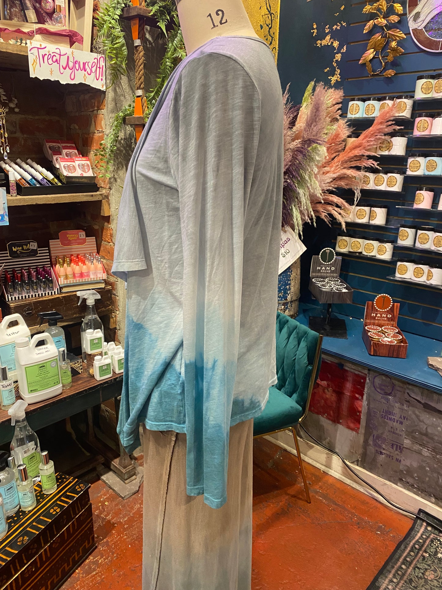 Custom Dyed Cardigan - Sky