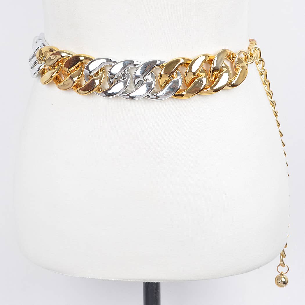 Oversized Chain Belt - Gold/Silver