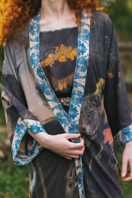 Wild Beauty Peacock Bamboo Kimono - La De Da