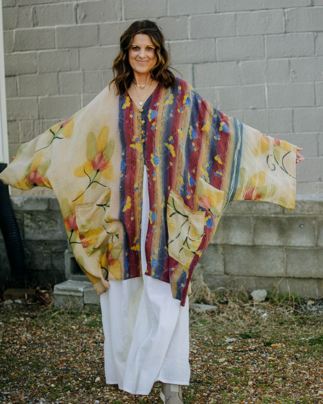 Teal Dream Gaia Split Tunic - La De Da