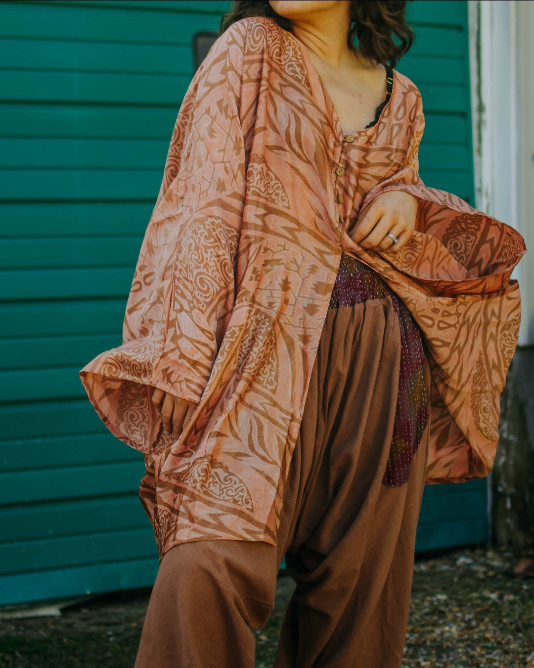 Teal Dream Gaia Split Tunic - La De Da