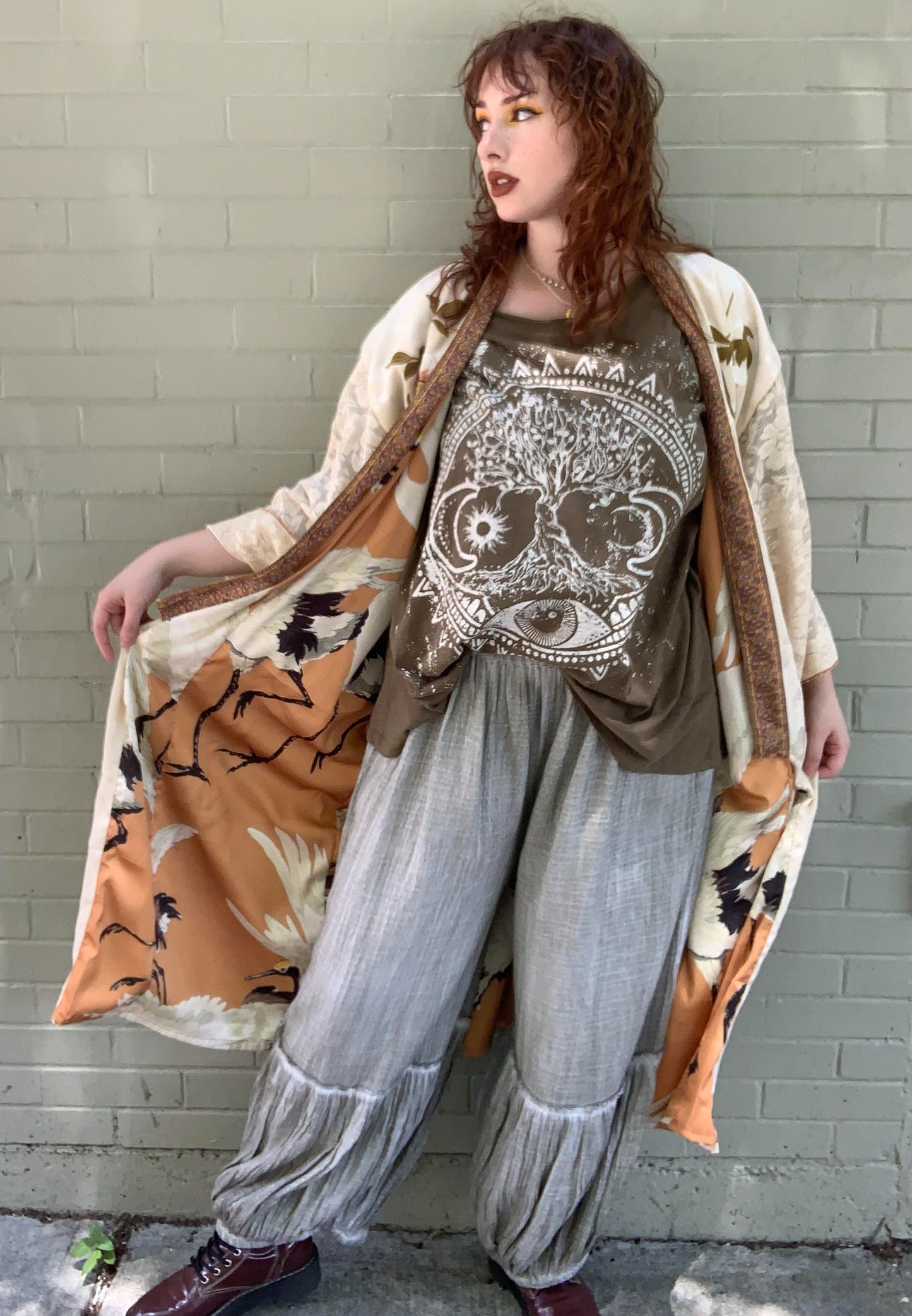 My Beauty Reversible Belted Kimono Jacket - La De Da